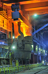 Image showing red-hot molten steel