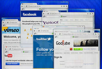 Image showing Social media web sites