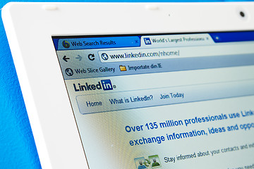 Image showing Linkedin homepage