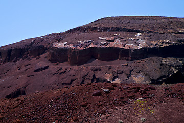 Image showing africa  view from the mountain line  lanzarote spain 