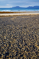 Image showing people froth coastline in lanzarote spain pond   