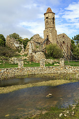 Image showing Ruins of an old abandoned town in La Mussara Tarragona, Spain