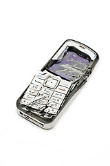 Image showing Smashed mobile phone