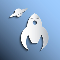 Image showing Retro rocket