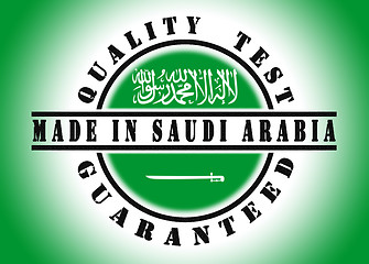 Image showing Quality test guaranteed stamp 