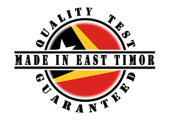 Image showing Quality test guaranteed stamp 