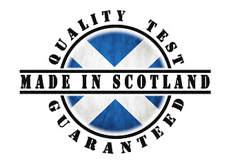 Image showing Quality test guaranteed stamp 