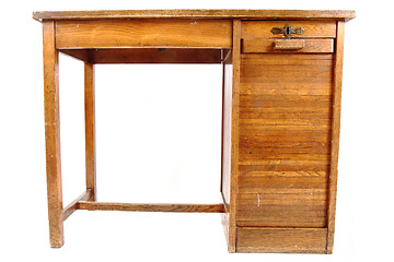 Image showing old wooden work table