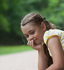 Image showing Calm little girl