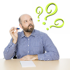 Image showing  man with question mark