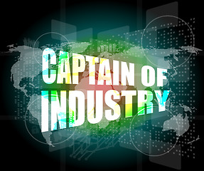 Image showing captain of industry word on digital touch screen interface hi technology