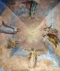 Image showing Medieval church ceiling painting