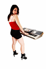 Image showing Girl with keyboard.