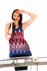 Image showing Singing girl.
