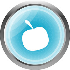 Image showing Apple Icon on Internet Button Original Illustration