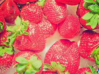 Image showing Retro look Strawberries