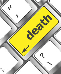 Image showing Keyboard with death word button