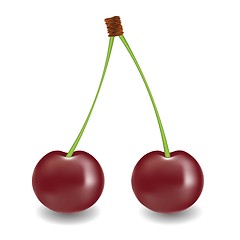 Image showing two cherry