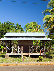 Image showing architecture local restaurant with zinc sheet metal roof Big Cor