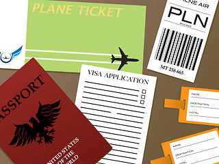 Image showing check-in visa