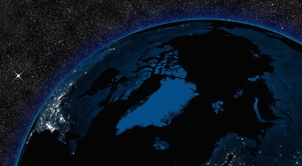 Image showing Night in Arctic