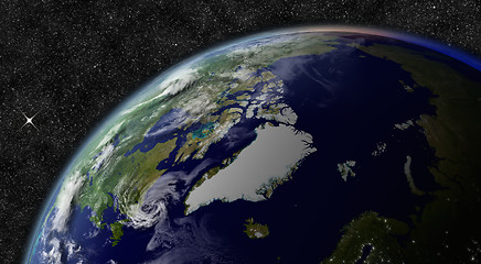 Image showing Arctic from space