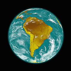 Image showing South America on Earth