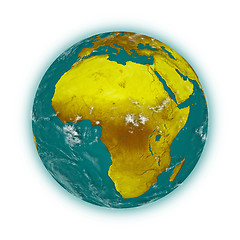 Image showing Africa on planet Earth