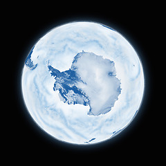 Image showing Antarctica on planet Earth