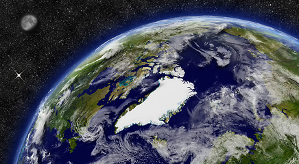 Image showing Arctic region on planet Earth