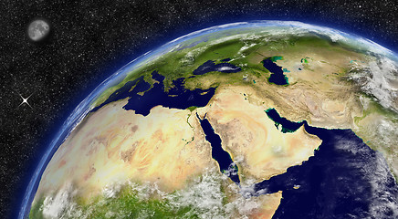 Image showing Middle East on planet Earth