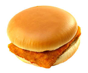 Image showing Burger with fish