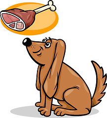 Image showing dog and haunch cartoon illustration