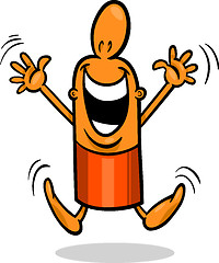 Image showing excited guy cartoon illustration