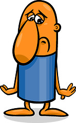 Image showing sad guy cartoon illustration