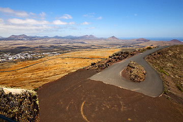 Image showing panoramas  castle  sentry tower and slot in teguise 