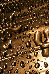 Image showing abstract gold drop