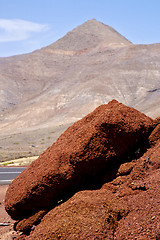 Image showing stret africa  view from the mountain lanzarote 