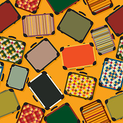 Image showing Luggage seamless pattern background