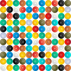 Image showing Seamless pattern of buttons