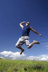 Image showing Jumping man
