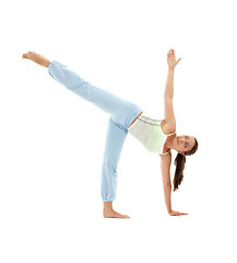 Image showing ardha chandrasana half moon pose