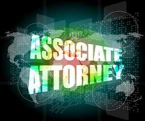 Image showing associate attorney words on digital screen