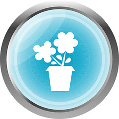 Image showing Flower web buttons for website or app