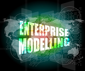 Image showing enterprise modelling, interface hi technology, touch screen