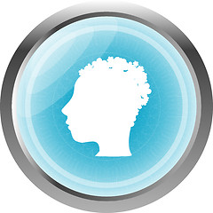 Image showing Style Person blue web button (icon) isolated on white