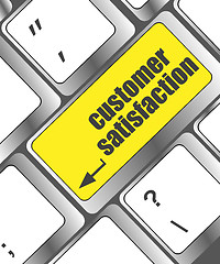 Image showing customer satisfaction key word on computer keyboard