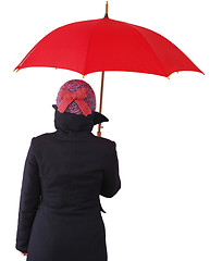 Image showing Woman with umbrella