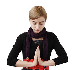 Image showing Woman praying