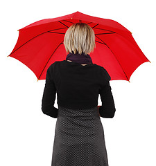 Image showing Woman with umbrella